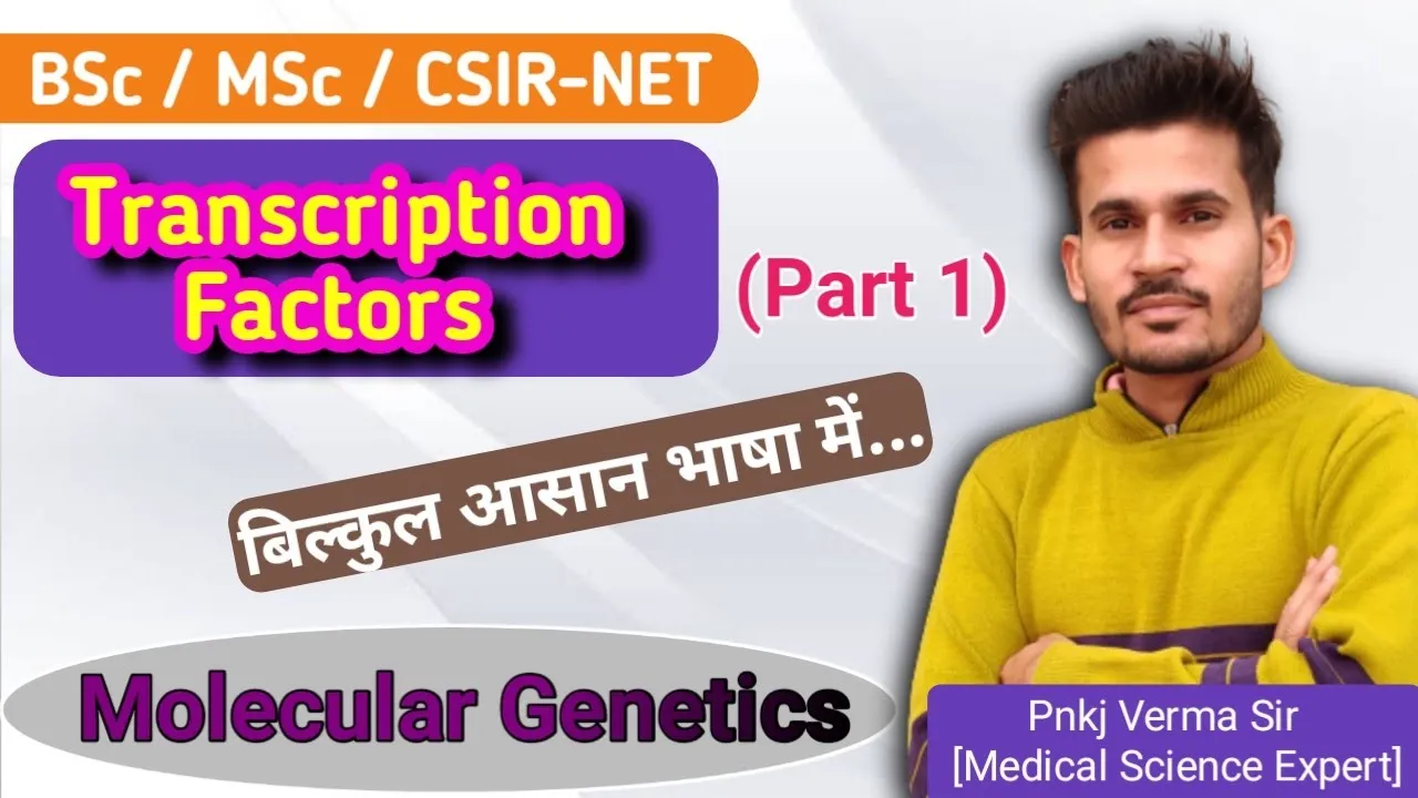 Transcription Factors - Promoters, Enhancers, Repressors - हिंदी में - BSc, MSc, CSIR-NET
