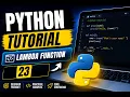 Python Tutorial Lambda Functions One-Line Functions Made Easy PythonWithHarsh