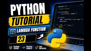 Python Tutorial Lambda Functions One-Line Functions Made Easy PythonWithHarsh