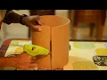 DIY round box made with Cardboard Cardboard Craft