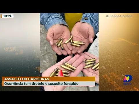 Assalto é registrado em Capoeiras: ocorrência tem tiroteio e suspeito foragido