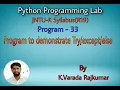 Python Programming Lab Program - 33 Program to demonstrate else
