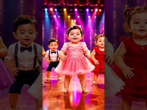 Baby Dreams of Dancing on Stage Then Family Dance Party #shorts