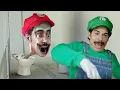 Download Lagu Skibidi Toilet with Mario and Luigi in Real Life