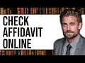 How To Check Affidavit Online