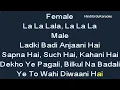 Ladki Badi Anjani Hai Karaoke WITH FEMALE VOCALS  Alka Yagnik, Kumar Sanu - Kuch Kuch Hota Hai1998