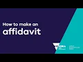 How to make an affidavit