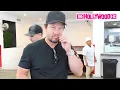 Mark Wahlberg Speaks On Who Is The Best White Rapper While Leaving Lunch In Beverly Hills CA