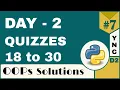 Infytq Object Oriented Programming Using Python Day 2 Quizzes YouthNationCoders