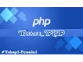 Tutorial PHP Dasar 1 Untuk Pemula Tahap Awal belajar PHP