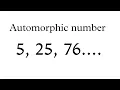 This is how you can print AUTOMORPHIC NUMBER in java using VS Code Mohit Singodia Java Tutorial