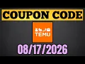 TEMU Coupon Code August 2026 - TEMU Discount Code Promo Code