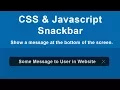 Pure Javascript CSS Notification