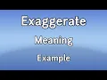 Exaggerate Meaning Synonyms antonyms and use in sentence