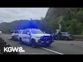 2 crashes shut down Interstate 84 near west side of Columbia River Gorge