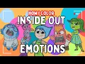 How I Color Inside Out Emotions Characters Inside Out Coloring Pages Relaxing Coloring