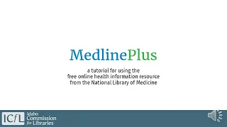 MedlinePlus Tutorial Dec 2021