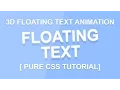 CSS 3D Floating Text - CSS 3D TEXT SHADOW