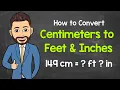 Converting Centimeters to Feet Inches Math with Mr J