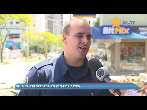 Motorista atropela mulher em cima da faixa de pedestre em Itapema