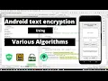 Android Text Encryption using Various Algorithms Source Code AES SHA1