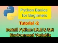 How to Download and Install Python IDLE Set Environment Variable Tutorial-2
