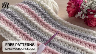 SUPER DUPER EASY UNUSUAL Crochet Pattern For Beginners Crochet Stitch For Baby Blanket Bag 