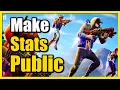 How to Make Stats Public in Fortnite OG Fortnite Tracker Stats Not Showing