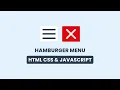 Animated Hamburger Menu in HTML CSS JavaScript