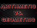 Difference between Arithmetic and Geometric Sequences Series