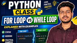 Python For Loop vs While Loop Complete Explanation with Examples Python Tutorial in Hindi