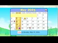 Starfall Daily Calendar - May 25 2026