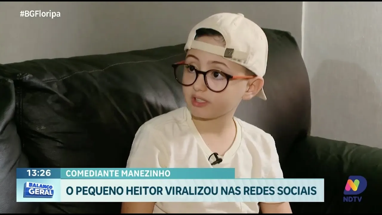 Conheça Heitor: o comediante manezinho de dez anos que viralizou nas redes sociais