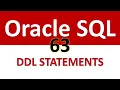 Oracle SQL Developer Tutorial For Beginners 63 Demo of All the DDL STATEMENTS