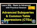 DAY-6 Learn SQL Advanced Subqueries Common Table Expressions CTE Explained with Examples SQL