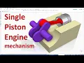 Solid Edge Design Motion Animation Single Piston Engine Mechanism