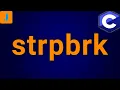C strpbrk