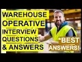 WAREHOUSE OPERATIVE Interview Questions And Answers How To PASS A WAREHOUSE WORKER Interview