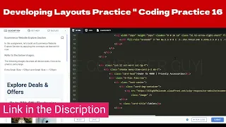 Coding Practice 16 Developing Layouts Practice Ecommerce Website Explore Section