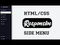 Build A Fully Responsive Sidebar Menu using HTML CSS JavaScript - Beginner