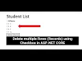 Delete multiple Rows Records using CheckBox in ASP NET CORE With JavaScript