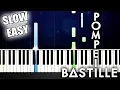 Download Lagu Bastille - Pompeii - SLOW EASY Piano Tutorial by PlutaX