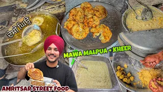 BEST NUTRI KULCHA 😍 MAWA MALPUA + RABRI + KHEER | AMRITSAR STREET FOOD