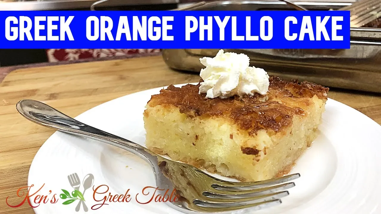 Portokalopita   Easy Greek Orange Pie Recipe   Orange Cake with Phyllo Pastry