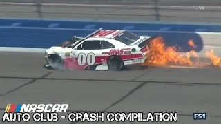 nascar 2017 auto club crash compilation