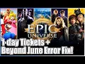 Epic Universe Single Day Tickets Now on Sale How to Buy What You Need to Know Beyond June Error Fix