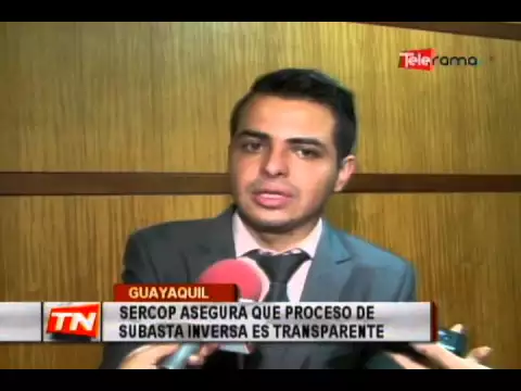 SERCOP asegura que proceso de subasta inversa es transparente