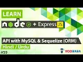 ExpressJS NodeJS Create API with MySQL Sequelize ORM Tutorial in Hindi Urdu
