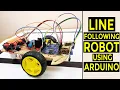 Line Following Robot using Arduino L298N Motor Driver IR Sensors DIY Arduino Robotics Project