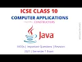 ICSE CLASS 10 Computer Applications Java MCQ Important Question Bank 2021 Semester 1 Chap 4